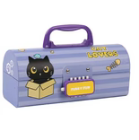 ITOTAL - Organizer a Forma di Bauletto con Lucchetto Black Cat Viola