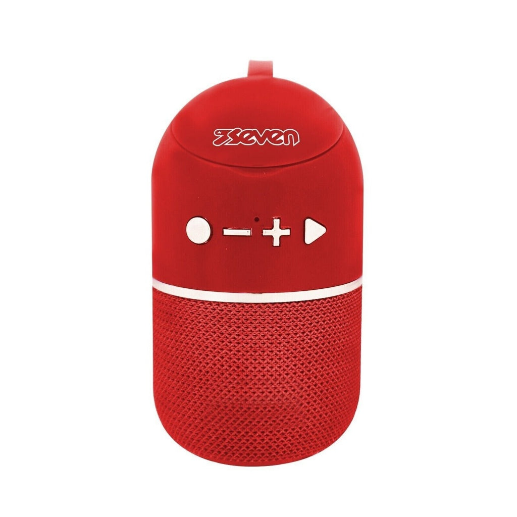 Seven Cassa Speaker con Wireless Earphones Bluetooth Rosso